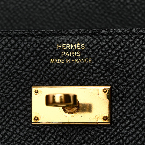 HERMES Epsom Kelly Longue Wallet Black