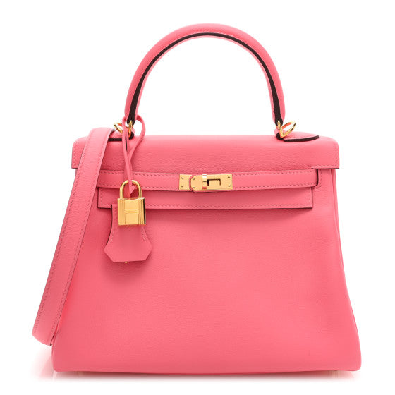 HERMES Swift Kelly Retourne 25 Rose Azalee