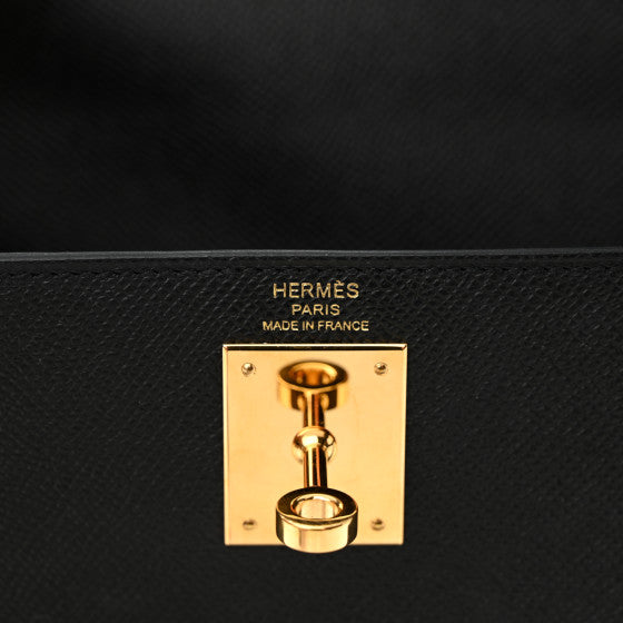 HERMES Epsom Kelly Sellier 28 Black