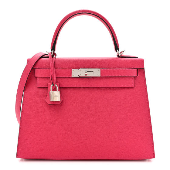 HERMES Epsom Verso Kelly Sellier 28 Framboise Prune