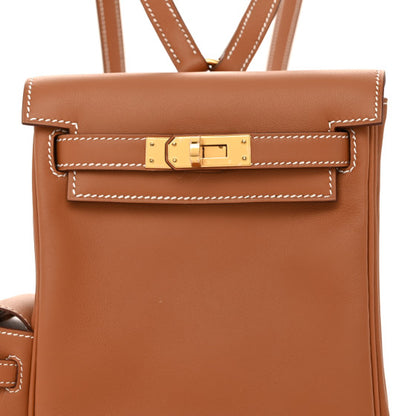 HERMES Swift Kelly Jump Backpack Gold