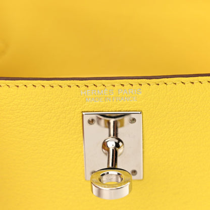 HERMES Chevre Mysore Mini Kelly Sellier 20 Lime