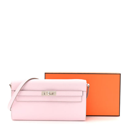 HERMES Epsom Kelly To Go Wallet Mauve Pale