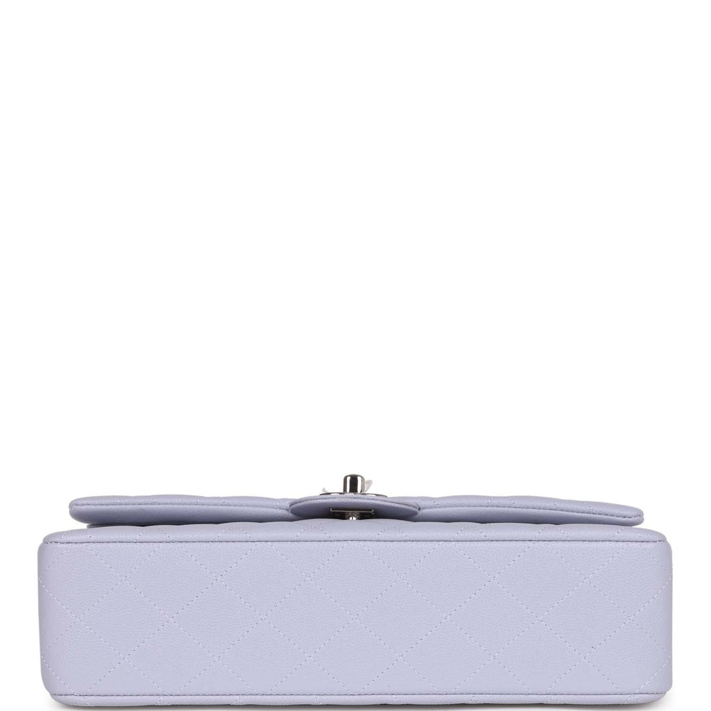 Chanel Medium Classic Double Flap Lavender Caviar Silver Hardware