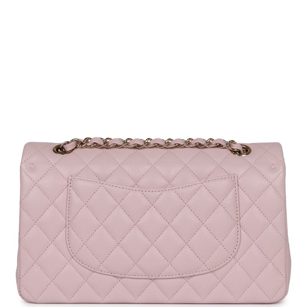 Chanel Light Pink Caviar Medium Double Flap Bag Light Gold Hardware