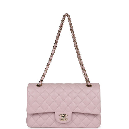 Chanel Light Pink Caviar Medium Double Flap Bag Light Gold Hardware