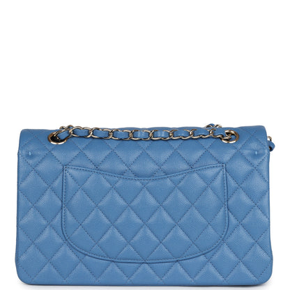 Chanel Medium Classic Double Flap Blue Caviar Gold Hardware