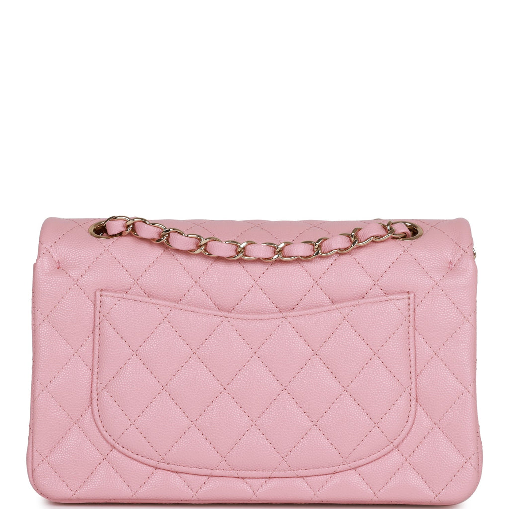 Chanel Small Classic Double Flap Bag Pink Caviar Light Gold Hardware