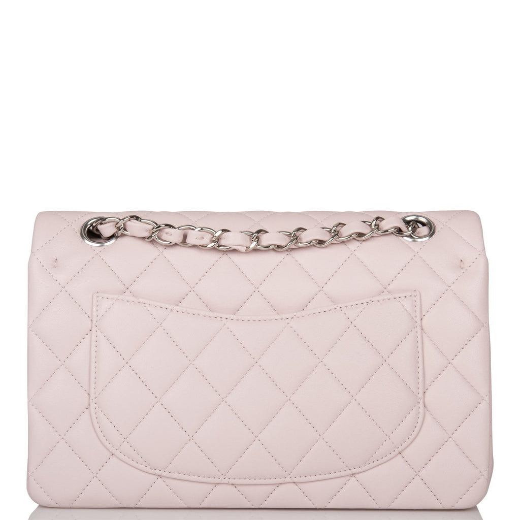 Chanel Small Classic Double Flap Bag Light Purple Lambskin Silver Hardware