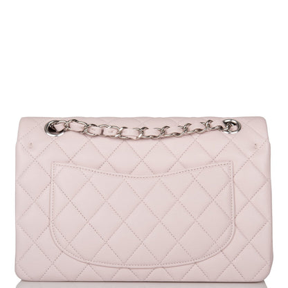 Chanel Small Classic Double Flap Bag Light Purple Lambskin Silver Hardware