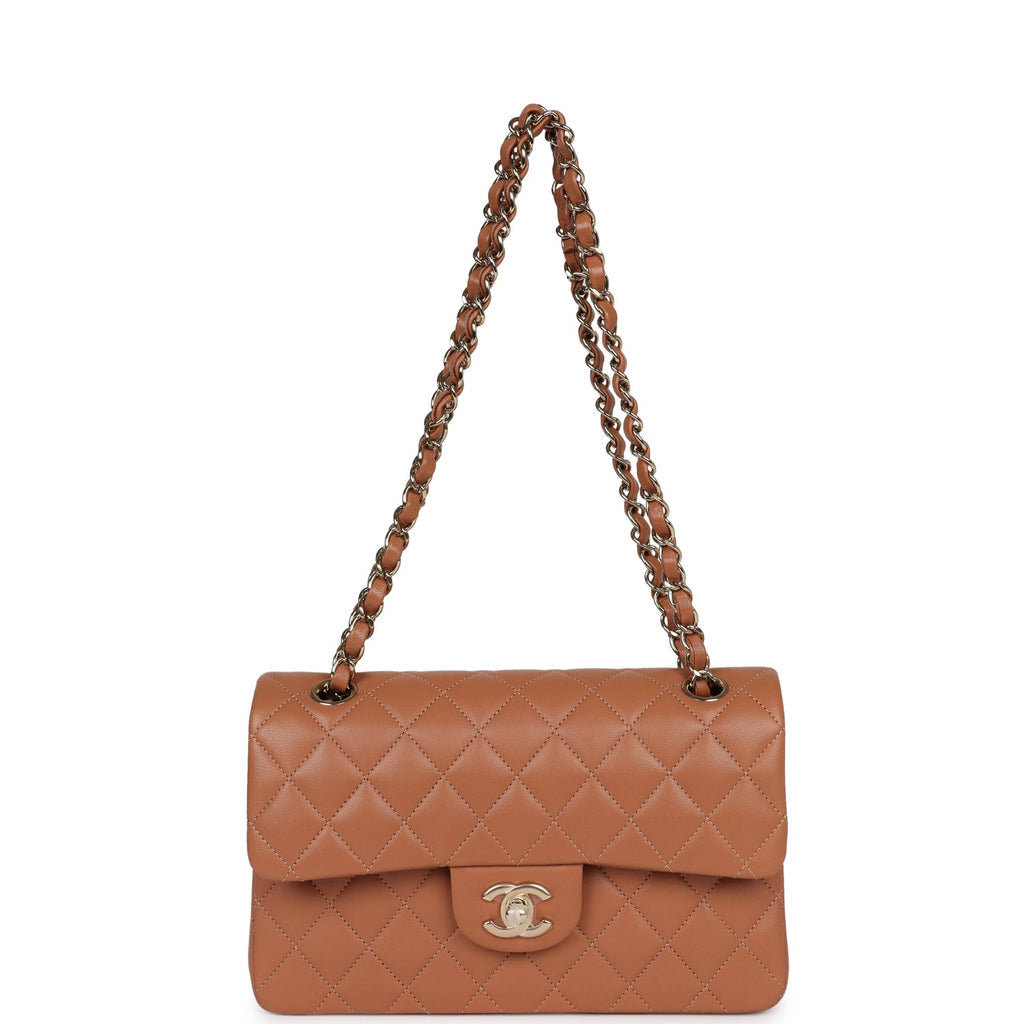 Chanel Small Classic Double Flap Caramel Lambskin Gold Hardware