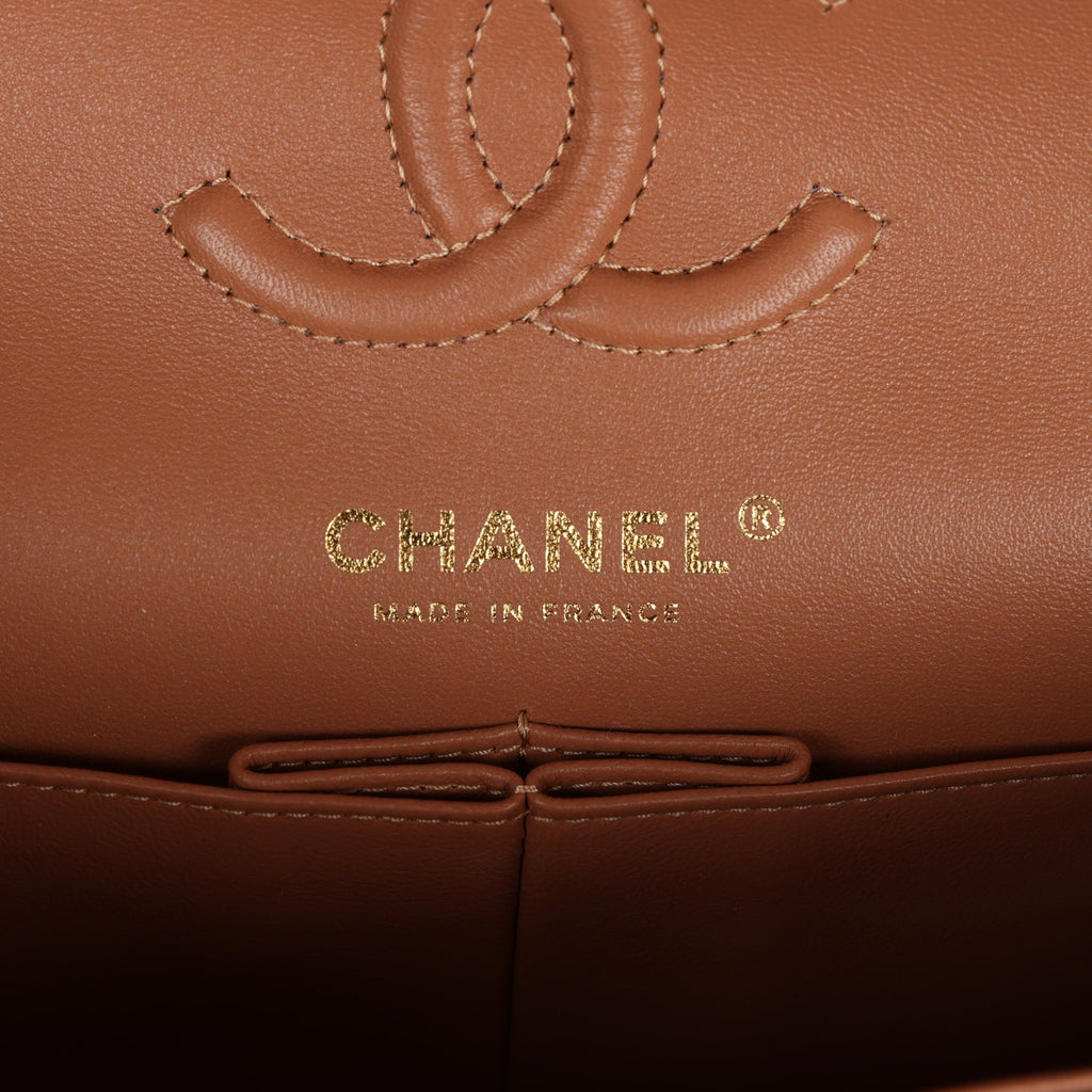 Chanel Small Classic Double Flap Caramel Lambskin Gold Hardware