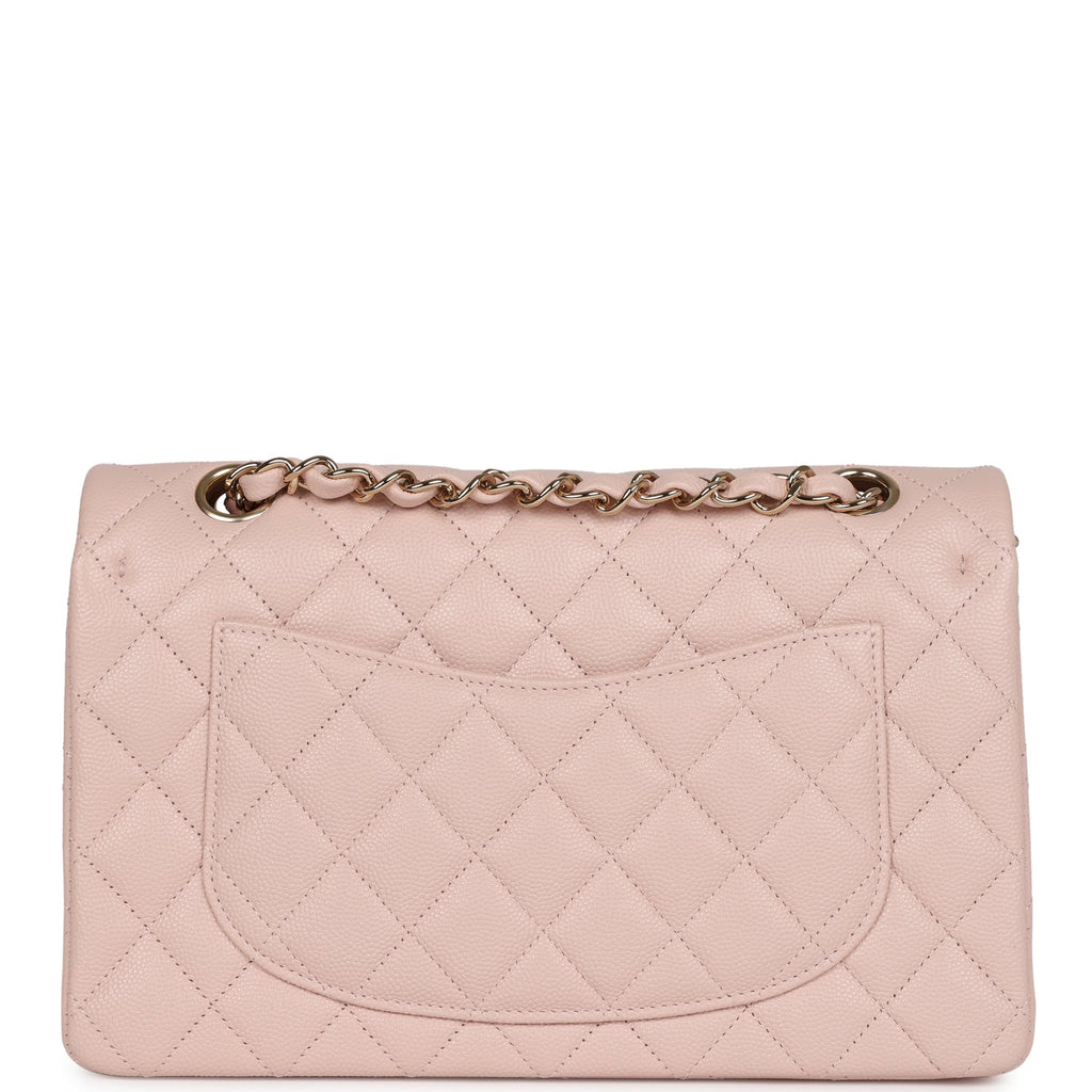 Chanel Small Classic Double Flap Bag Light Pink Caviar Gold Hardware