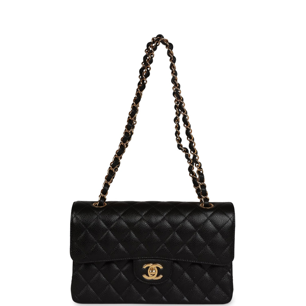 Chanel Small Classic Double Flap Bag Black Caviar Gold Hardware