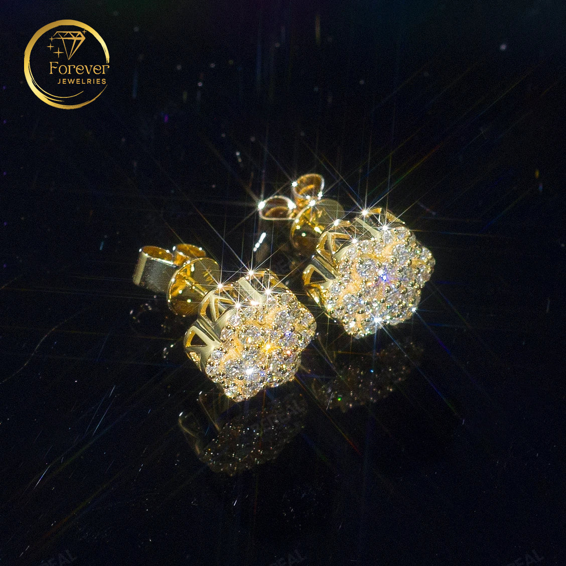 Certfied Luxury Daimond Gold EarRing