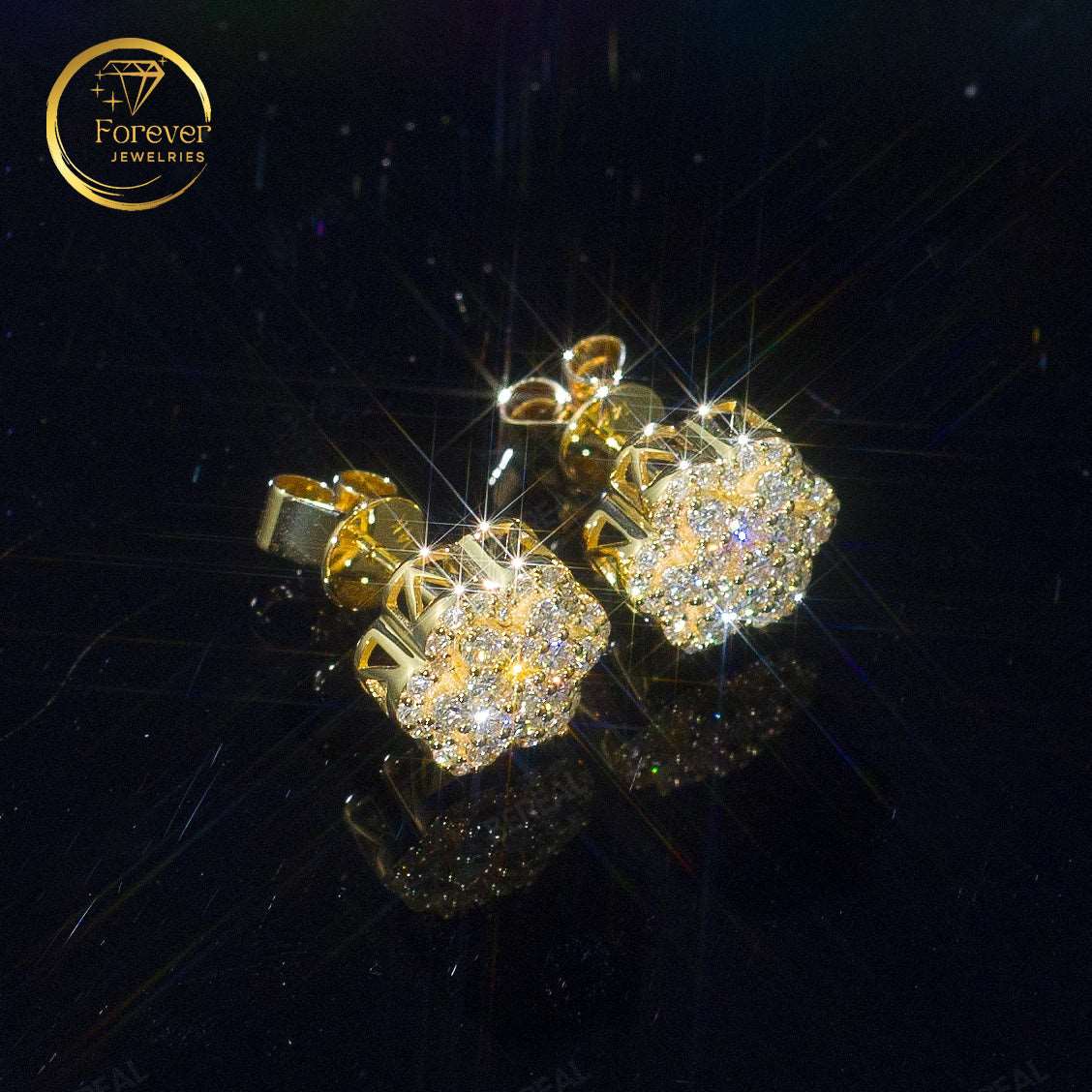 Certfied Luxury Daimond Gold EarRing