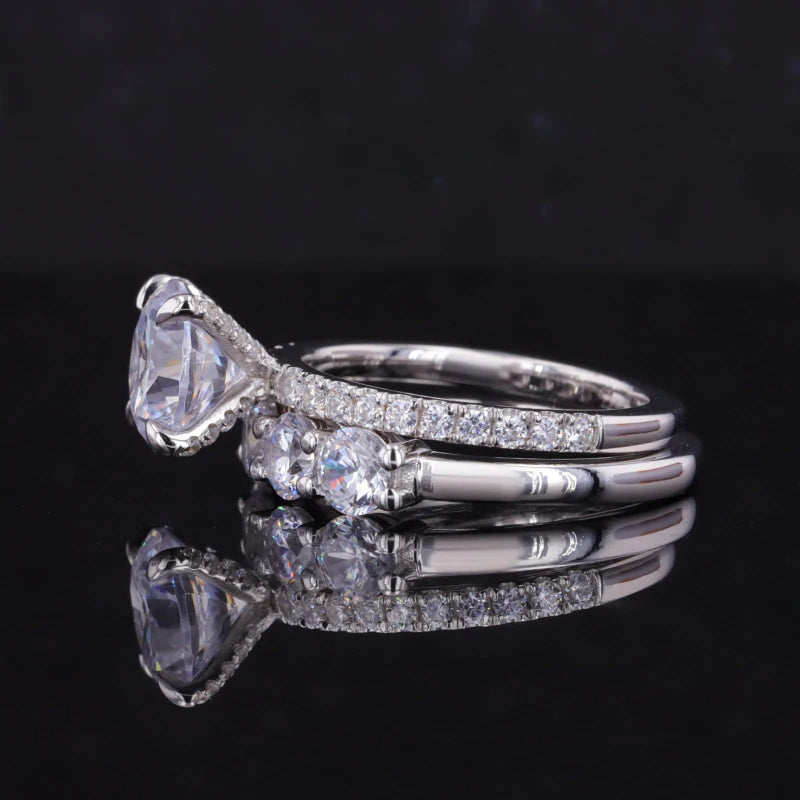 Certified  Diamond Silver   Ring Jewerly.