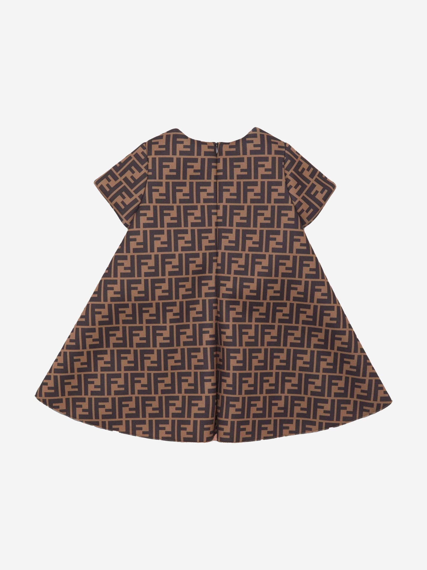 Baby Girls FF Logo Dress in Brown