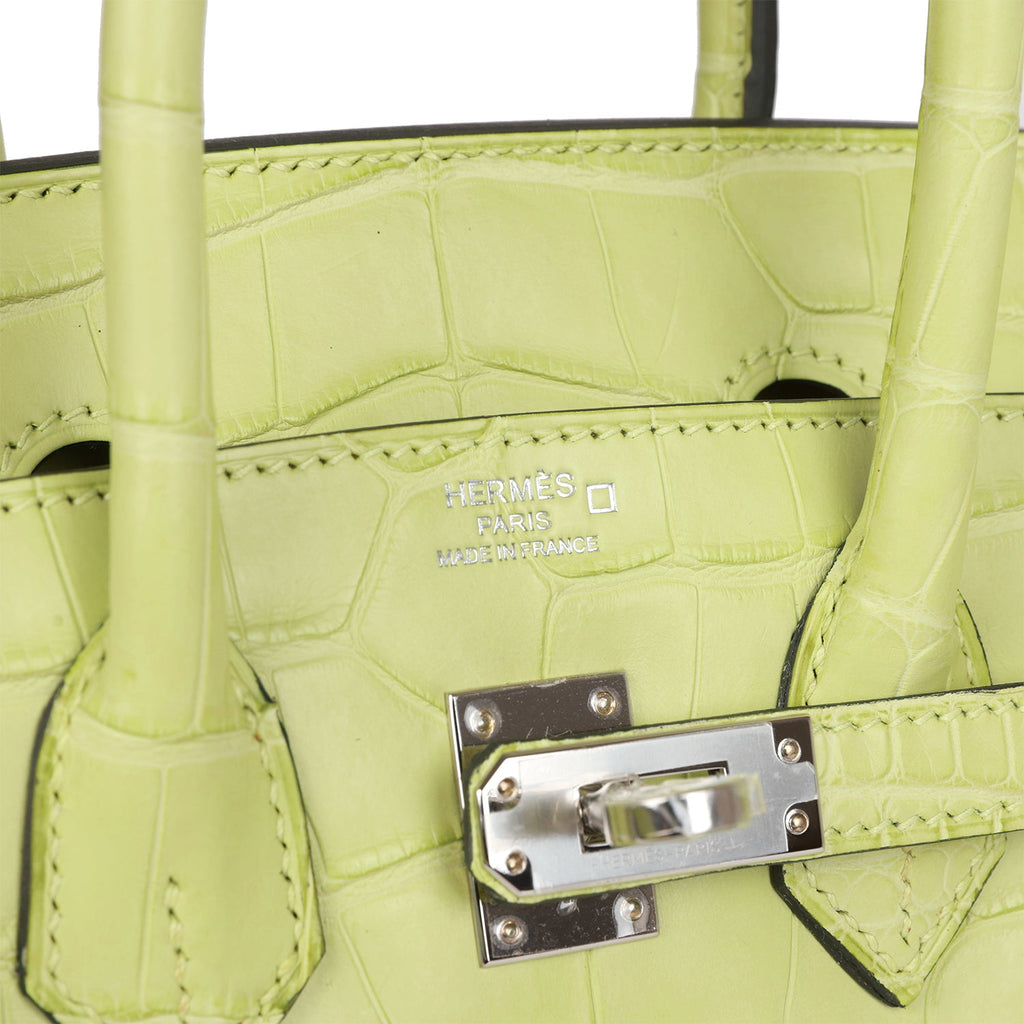 Hermès Birkin 25 Jaune Bourgeon Matte Alligator Palladium Hardware