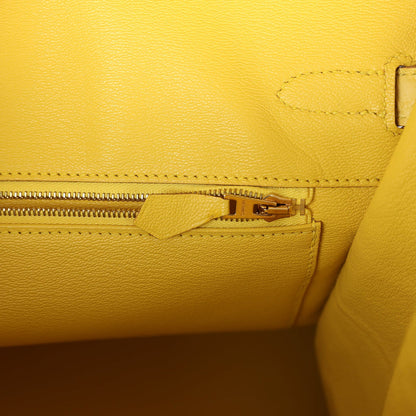 Hermes Birkin 35 Mimosa Matte Porosus Crocodile Gold Hardware