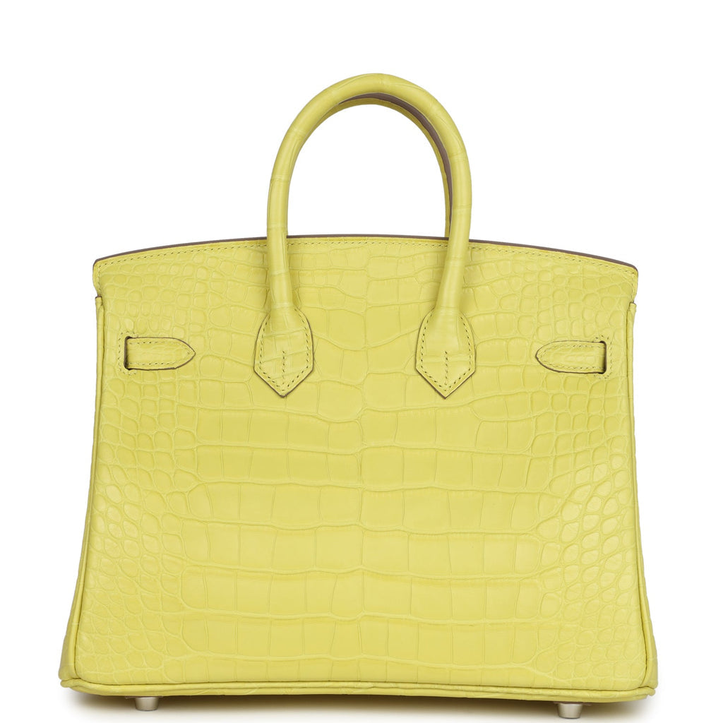 Hermès Birkin 25 Lime Matte Alligator Palladium Hardware