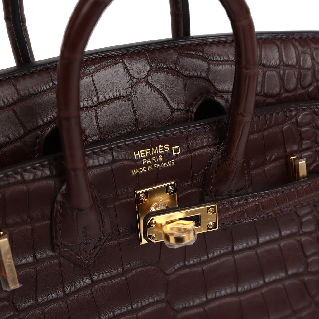 Hermès Birkin Sellier 20 Havane Matte Alligator Gold Hardware