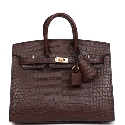 Hermès Birkin Sellier 20 Havane Matte Alligator Gold Hardware