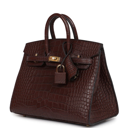 Hermès Birkin Sellier 20 Havane Matte Alligator Gold Hardware