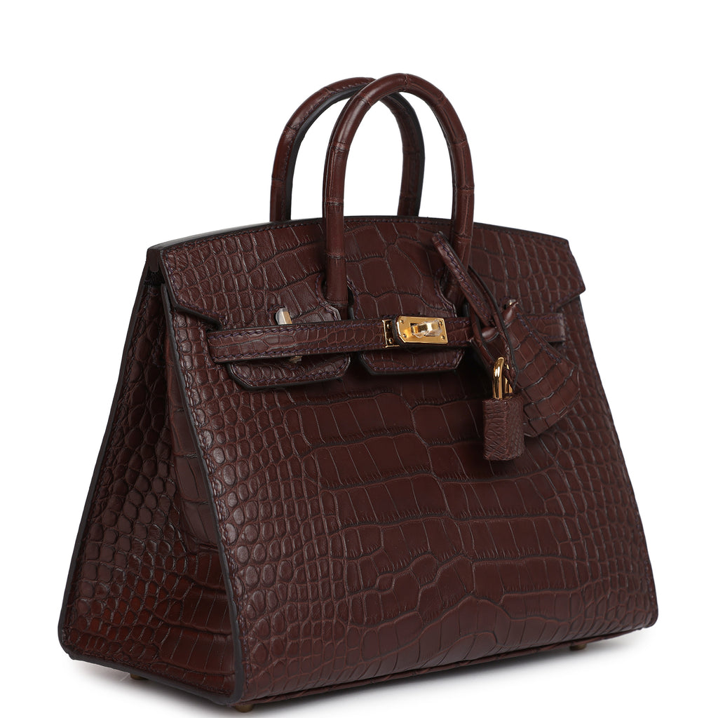 Hermès Birkin Sellier 20 Havane Matte Alligator Gold Hardware