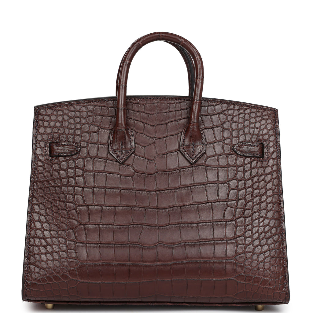 Hermès Birkin Sellier 20 Havane Matte Alligator Gold Hardware