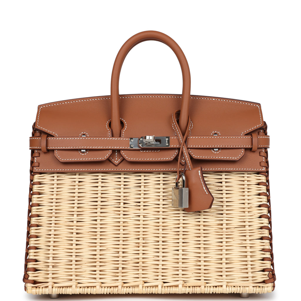 Hermès Picnic Birkin Sellier 25 Gold Swift Palladium Hardware