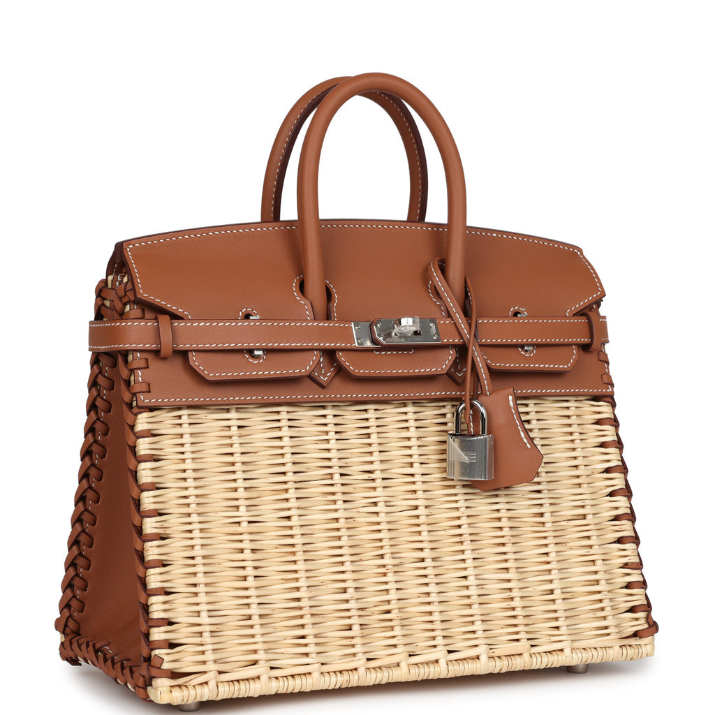 Hermès Picnic Birkin Sellier 25 Gold Swift Palladium Hardware