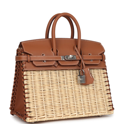 Hermès Picnic Birkin Sellier 25 Gold Swift Palladium Hardware