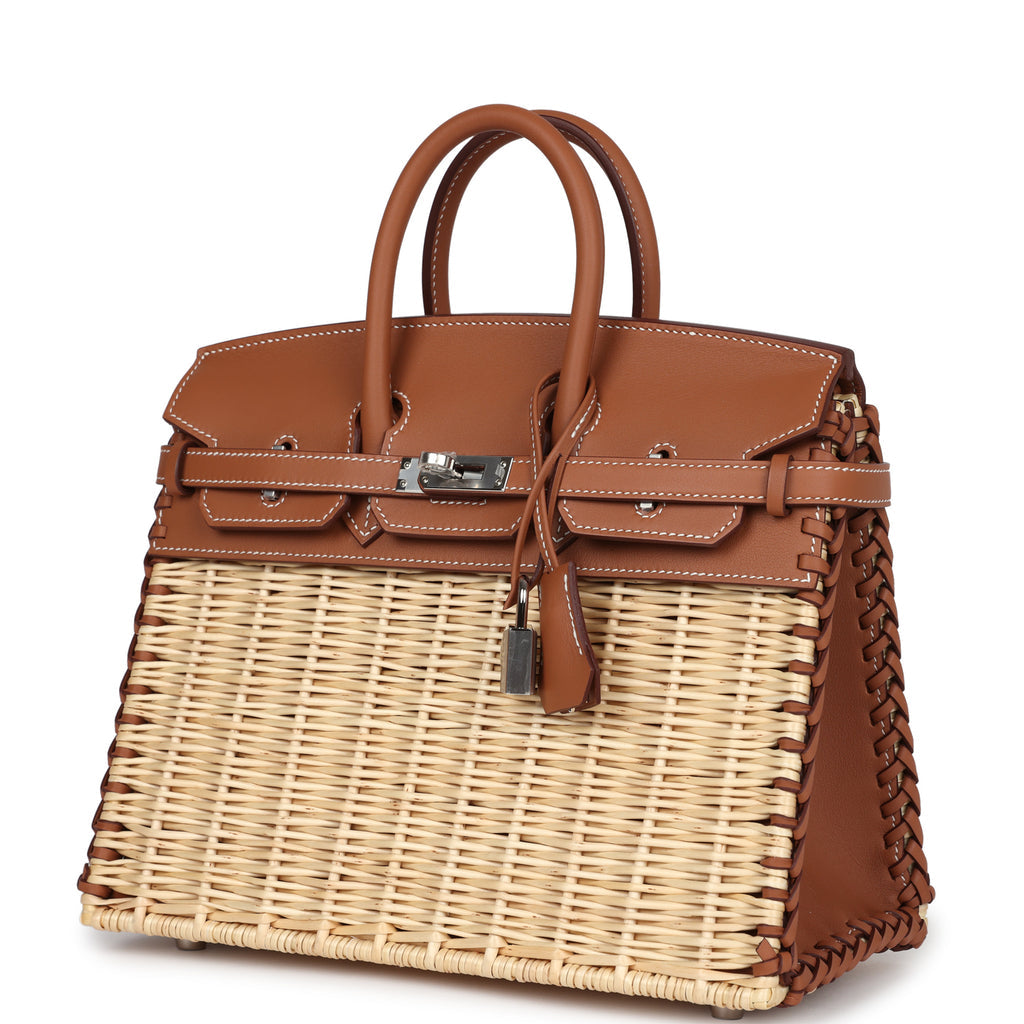 Hermès Picnic Birkin Sellier 25 Gold Swift Palladium Hardware