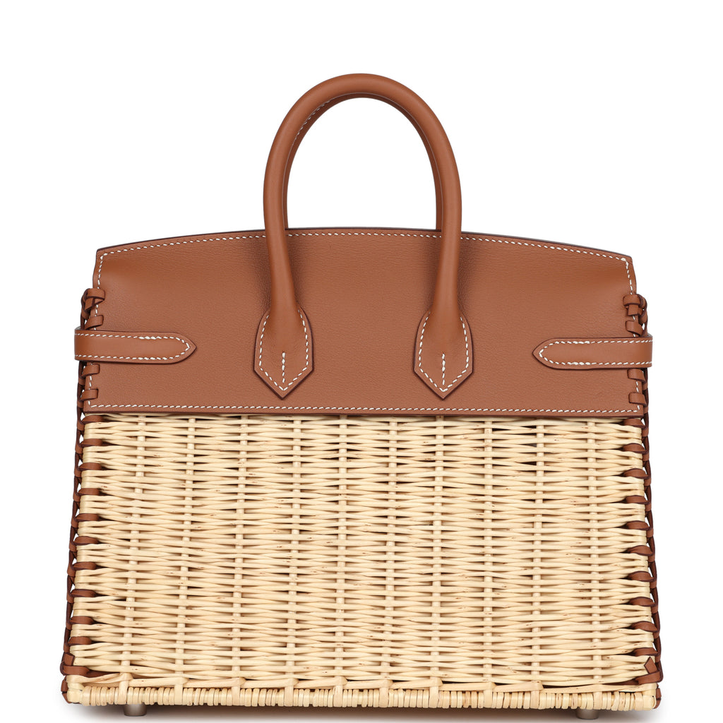 Hermès Picnic Birkin Sellier 25 Gold Swift Palladium Hardware