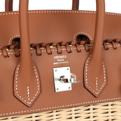 Hermès Picnic Birkin Sellier 25 Gold Swift Palladium Hardware