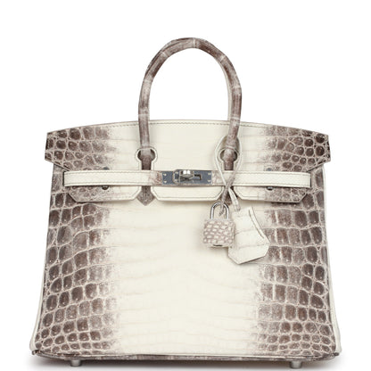 Hermès Birkin 25 Himalaya Niloticus Crocodile Palladium Hardware