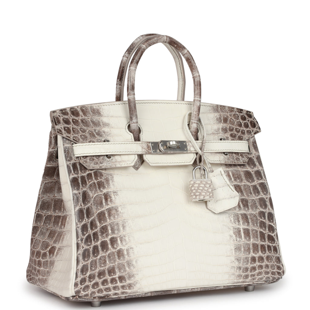 Hermès Birkin 25 Himalaya Niloticus Crocodile Palladium Hardware