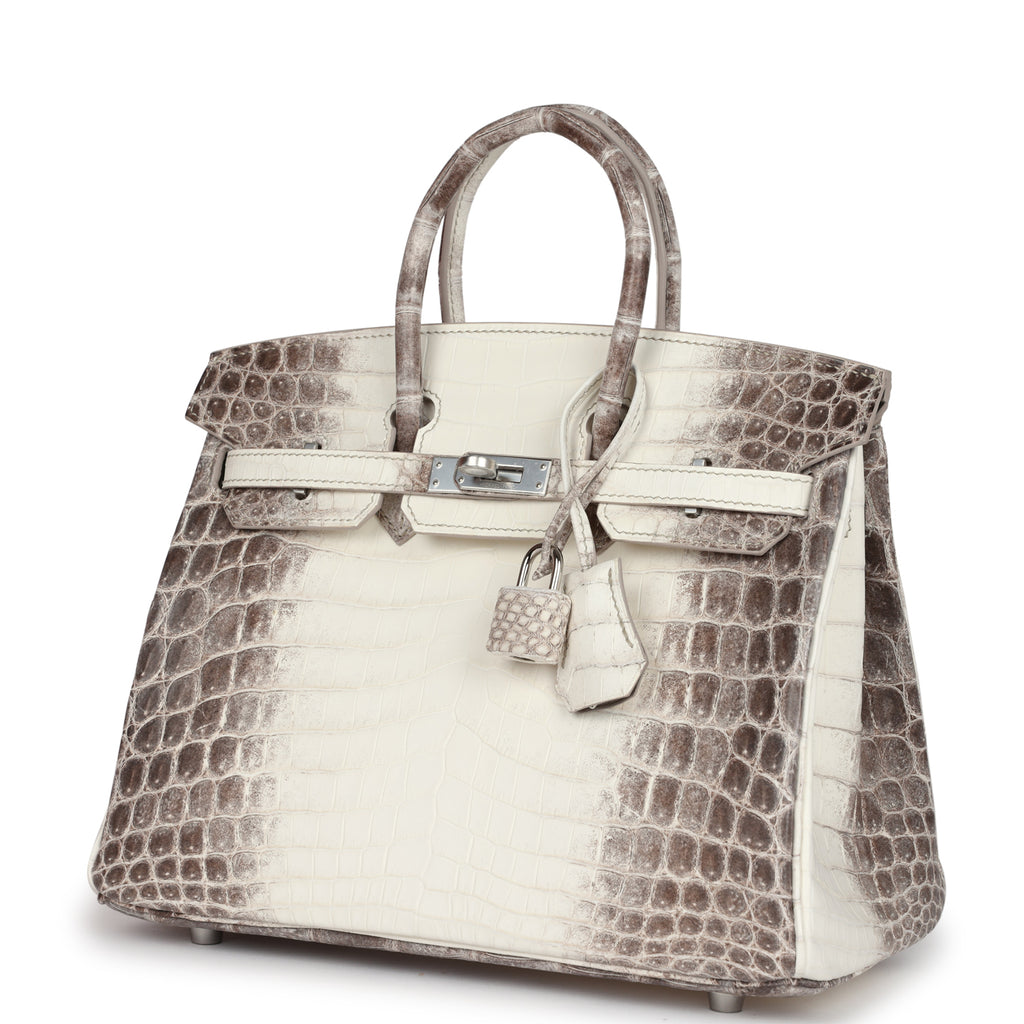 Hermès Birkin 25 Himalaya Niloticus Crocodile Palladium Hardware