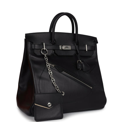 Hermes Birkin 40 HAC "Rock" Black Evergrain Palladium Hardware