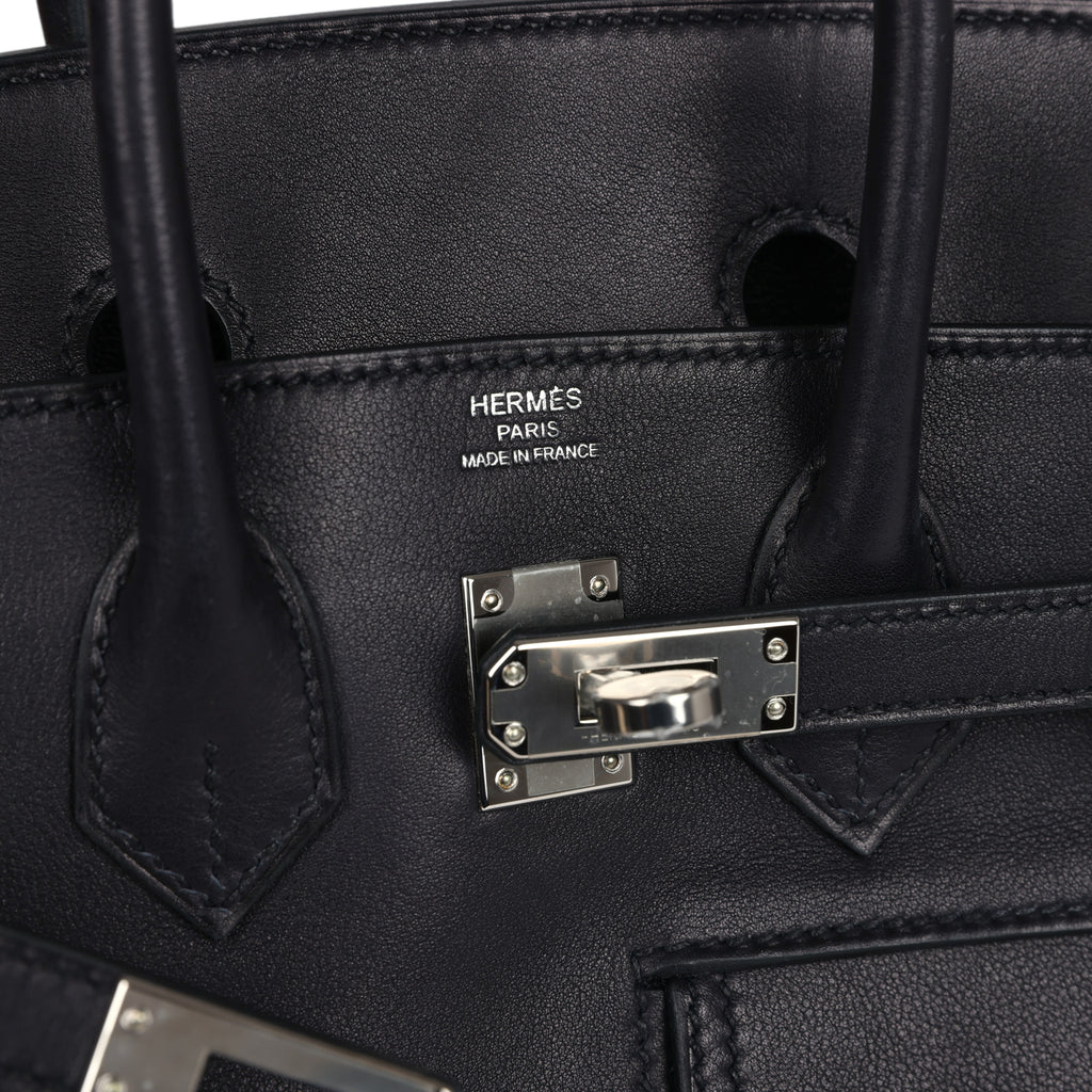 Hermes Limited Edition Birkin Rock 25 Black Volupto Palladium Hardware