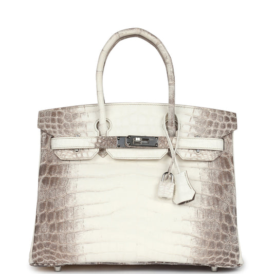 Hermès Birkin 30 Himalaya Niloticus Crocodile Palladium Hardware