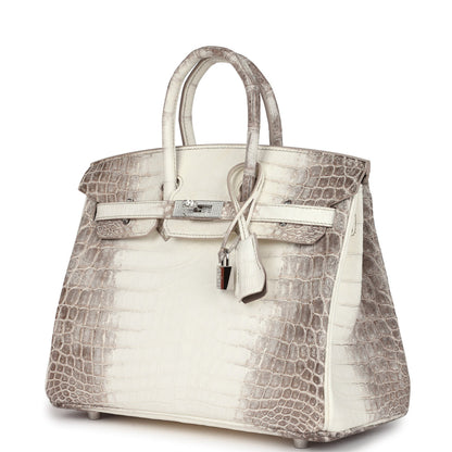 Hermès Birkin 25 Himalaya Niloticus Crocodile Diamond Encrusted Palladium Hardware