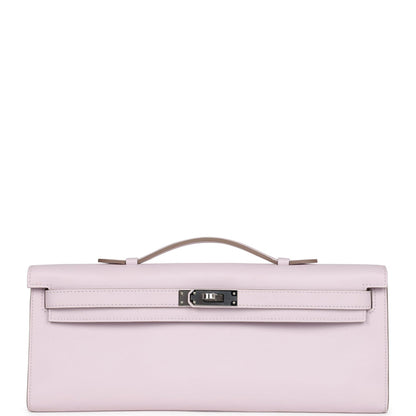 Hermès Kelly Cut Mauve Pale Swift Palladium Hardware