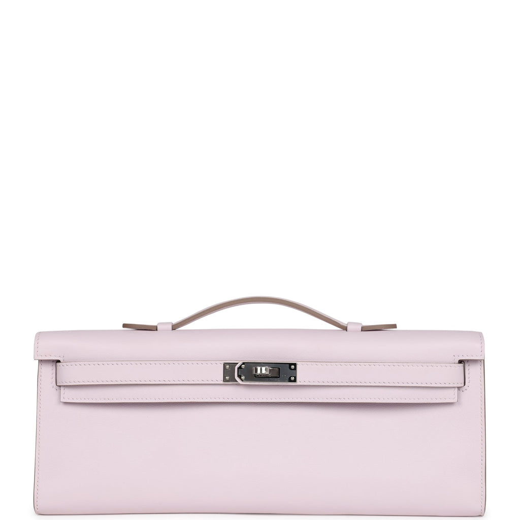 Hermès Kelly Cut Mauve Pale Swift Palladium Hardware