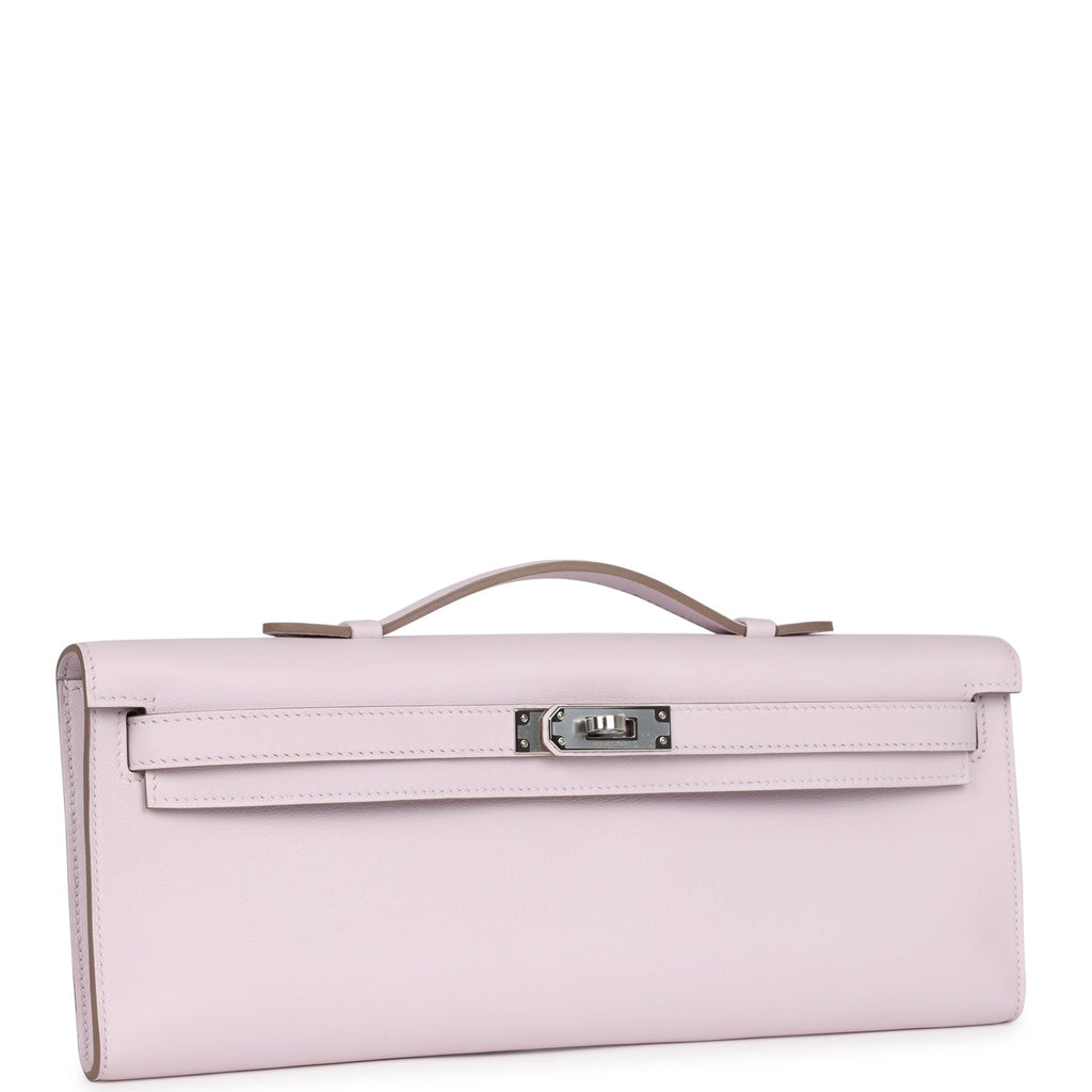 Hermès Kelly Cut Mauve Pale Swift Palladium Hardware