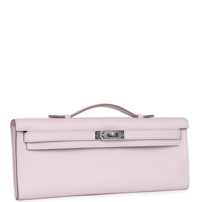 Hermès Kelly Cut Mauve Pale Swift Palladium Hardware