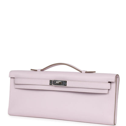 Hermès Kelly Cut Mauve Pale Swift Palladium Hardware