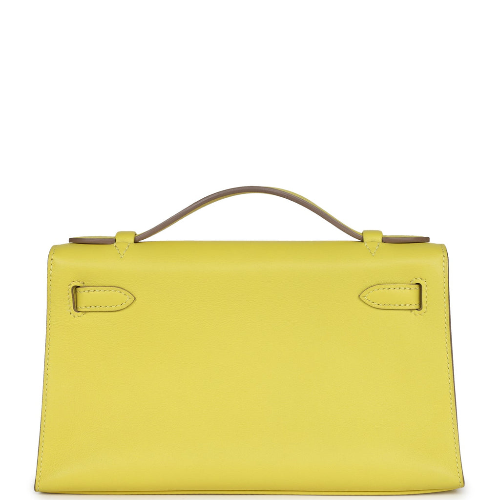 Hermès Kelly Pochette Lime Swift Gold Hardware