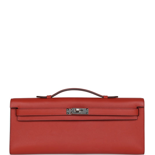 Hermès Kelly Cut Sanguine Swift Palladium Hardware